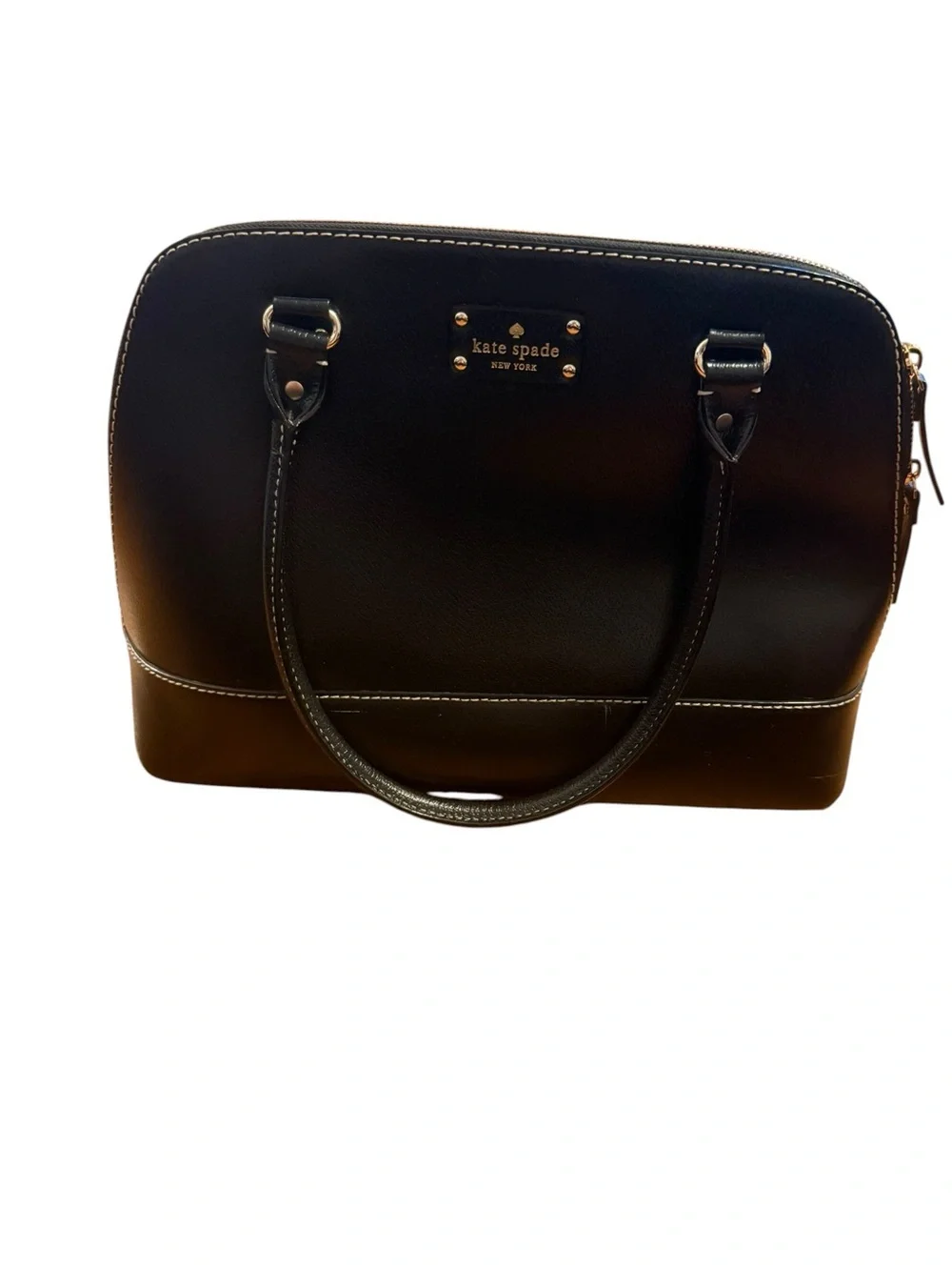 kate spade Black Leather Dome Satchel